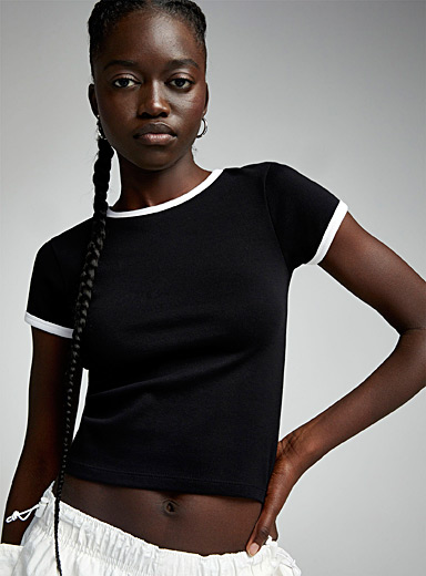 Fridja Womens Cute Crop Tops Long Sleeve Drawstring Ruched T-Shirts Slim Top