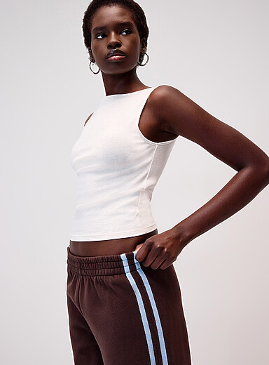 Twik: La camisole col bateau Rose pour femme