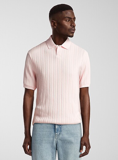 Embossed Rib Knit Embossed rib knit polo | Le 31 | | Simons