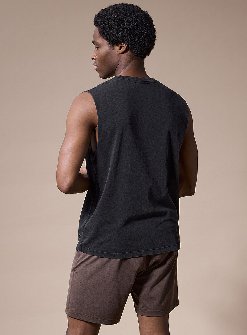 I.FIV5: Le t-shirt sans manches effet d&eacute;lav&eacute; Pourpre pour homme