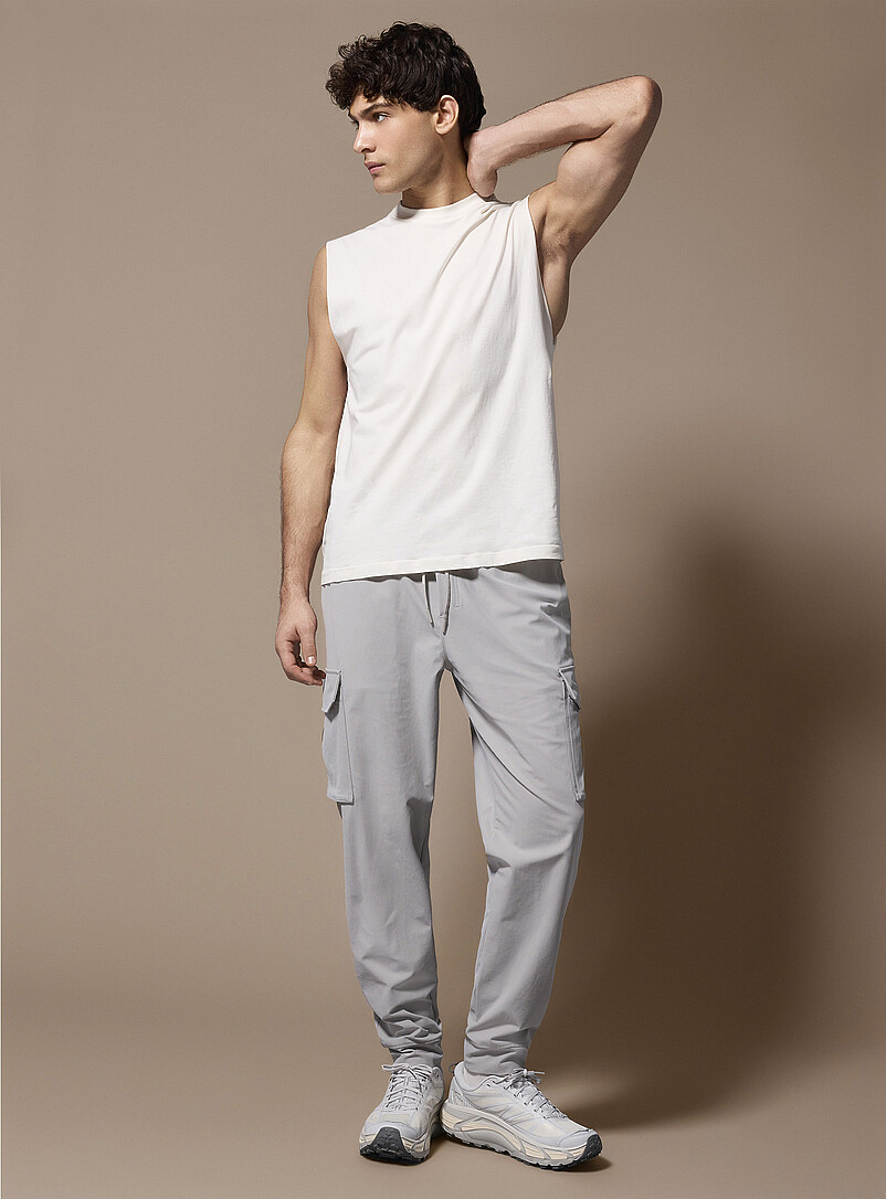 I.FIV5: Le t-shirt sans manches effet d&eacute;lav&eacute; Pourpre pour homme
