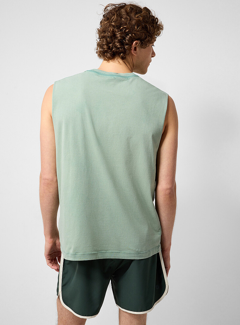 I.FIV5: Le t-shirt sans manches effet d&eacute;lav&eacute; Pourpre pour homme