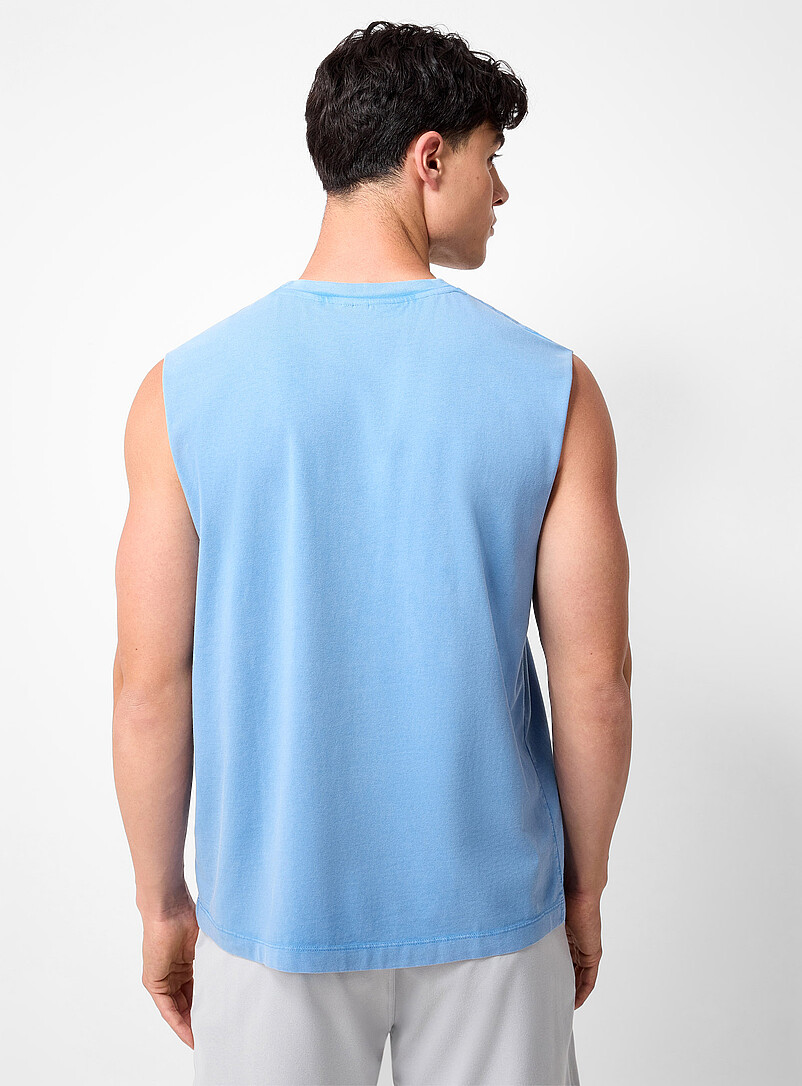 I.FIV5: Le t-shirt sans manches effet d&eacute;lav&eacute; Pourpre pour homme