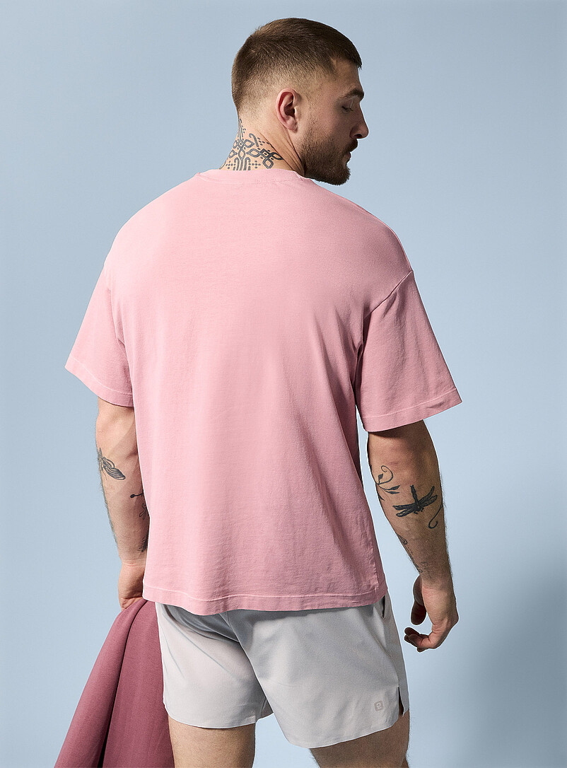 I.FIV5: Le t-shirt coton extensible effet d&eacute;lav&eacute; Noir pour homme