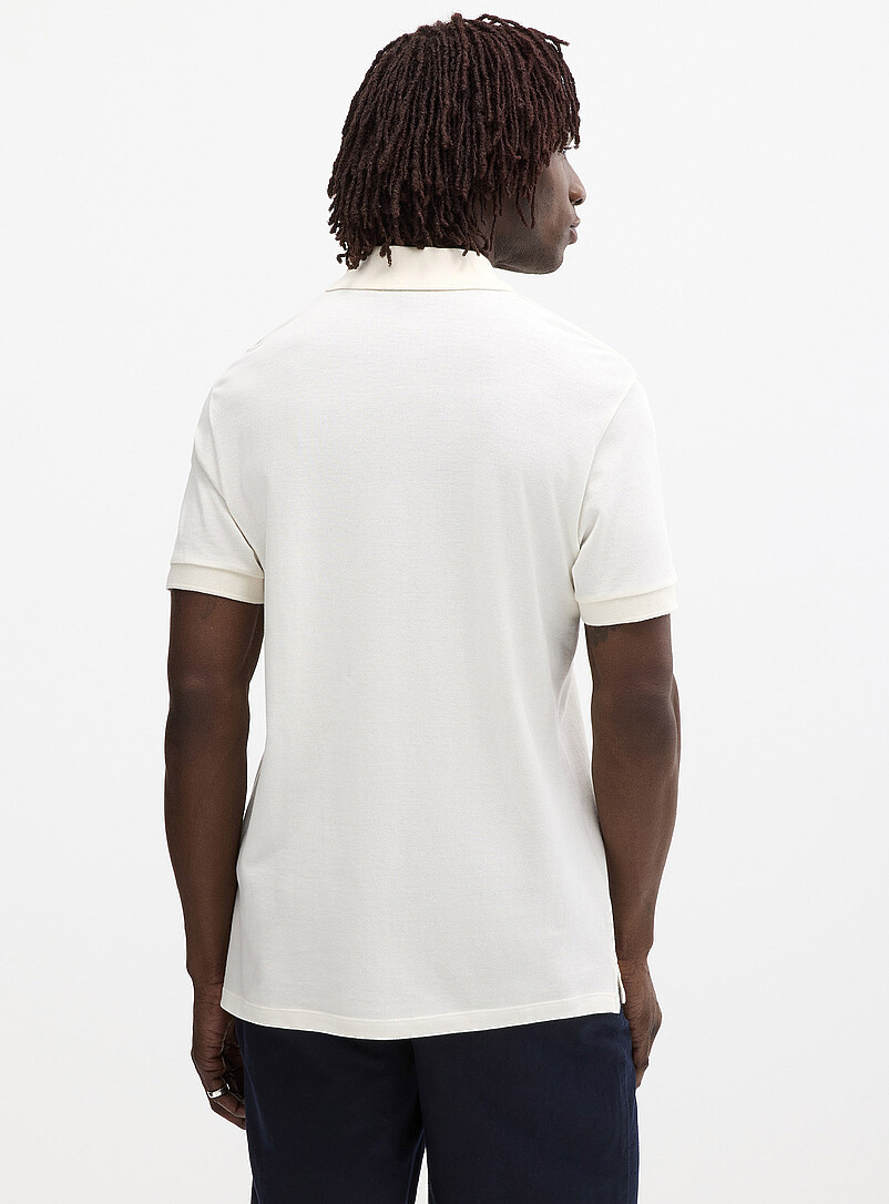 Le 31 Khaki/Sage/Olive Minimalist piqu&eacute; polo <b>Standard fit</b> for men