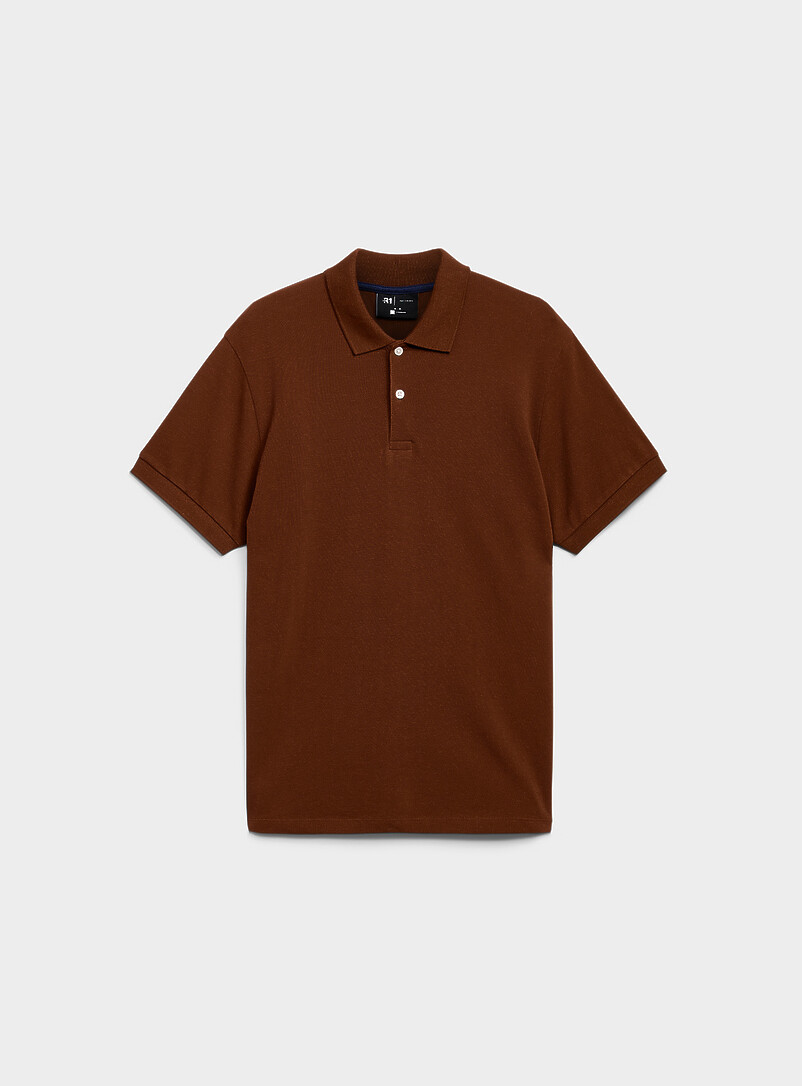 Le 31: Le polo piqu&eacute; &eacute;pur&eacute; <b>Coupe standard</b> Kaki - Sauge - Olive pour homme