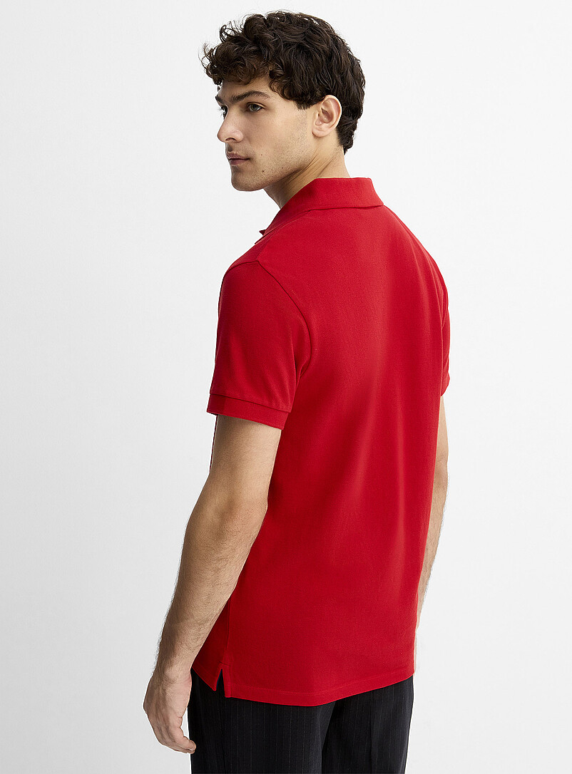Le 31 Khaki/Sage/Olive Minimalist piqu&eacute; polo <b>Standard fit</b> for men
