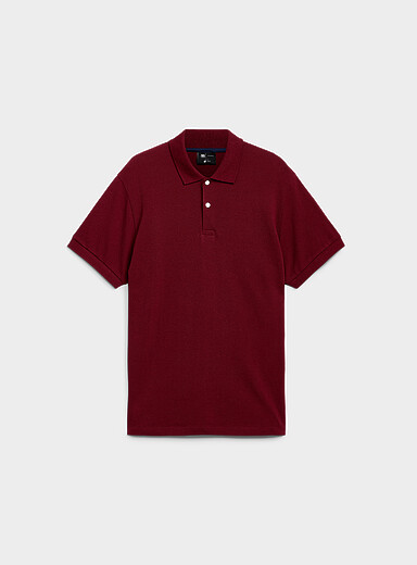 Le 31: Le polo piqu&eacute; &eacute;pur&eacute; <b>Coupe standard</b> Bourgogne pour homme