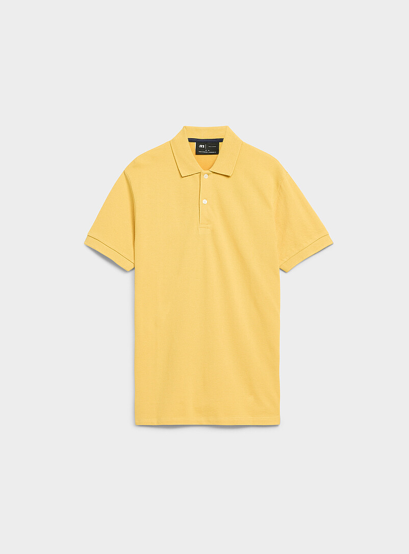 Le 31 Khaki/Sage/Olive Minimalist piqu&eacute; polo <b>Standard fit</b> for men