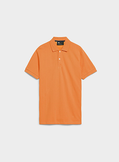 Le 31: Le polo piqu&eacute; &eacute;pur&eacute; <b>Coupe standard</b> Orange pour homme