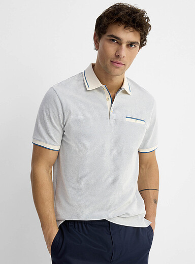Embossed honeycomb polo <b>Made with Liberty Fabric</b>