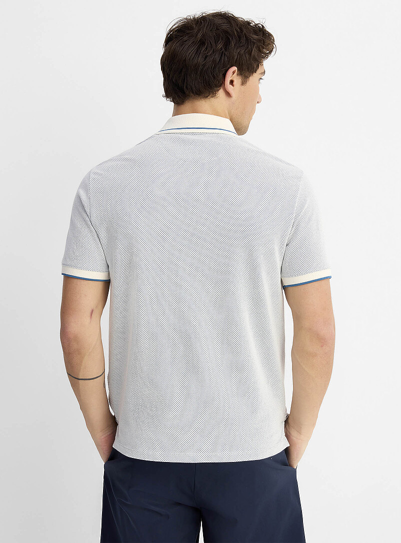 Le 31: Le polo emboss&eacute; alv&eacute;ole <b>Fait d'un tissu Liberty Fabric</b> Brun pour homme