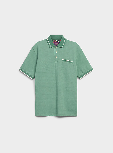 Embossed honeycomb polo <b>Made with Liberty Fabric</b>