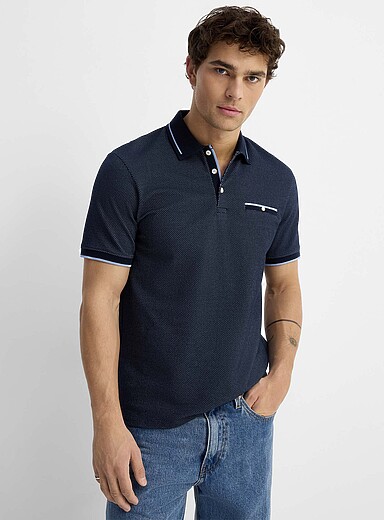 Embossed honeycomb polo <b>Made with Liberty Fabric</b>
