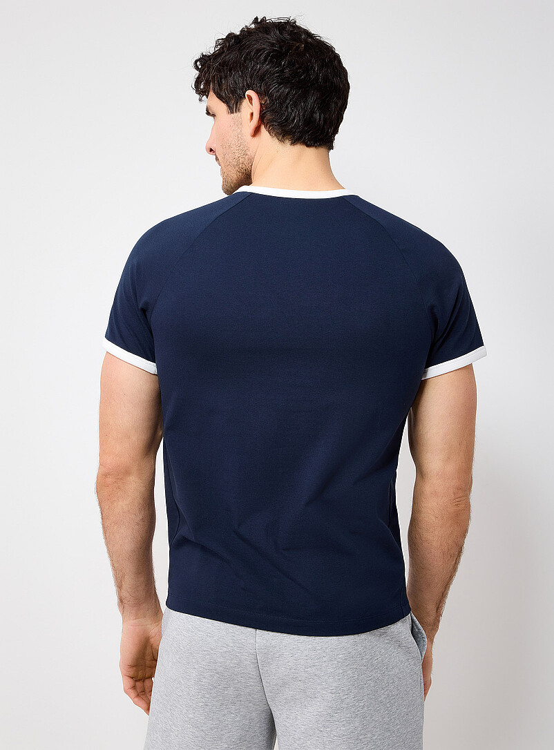 I.FIV5: Le t-shirt raglan imprim&eacute; <i>fitness</i> r&eacute;tro Vert pour homme