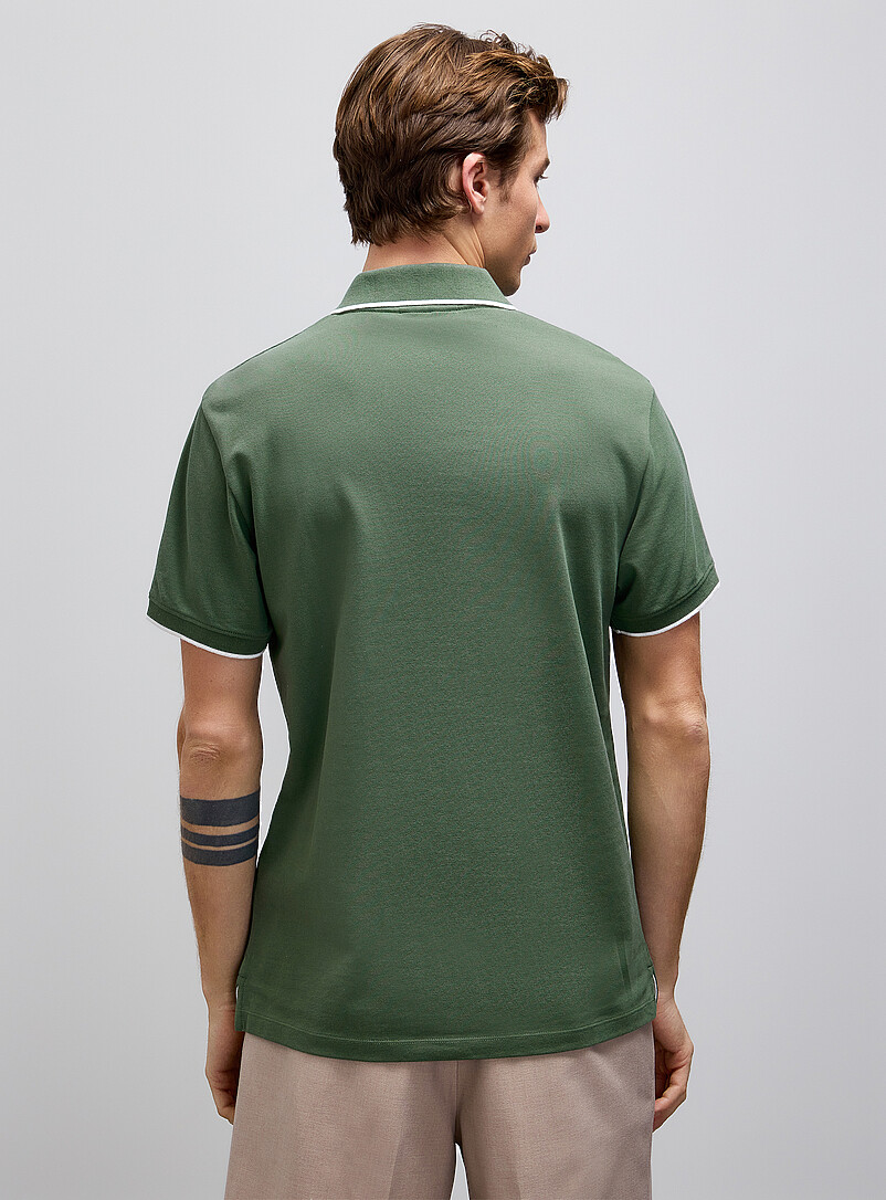 Le 31: Le polo piqu&eacute; broderie estivale Bleu marine - Bleu nuit pour homme