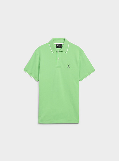 Le 31: Le polo piqu&eacute; broderie estivale Vert pistache - Menthe pour homme