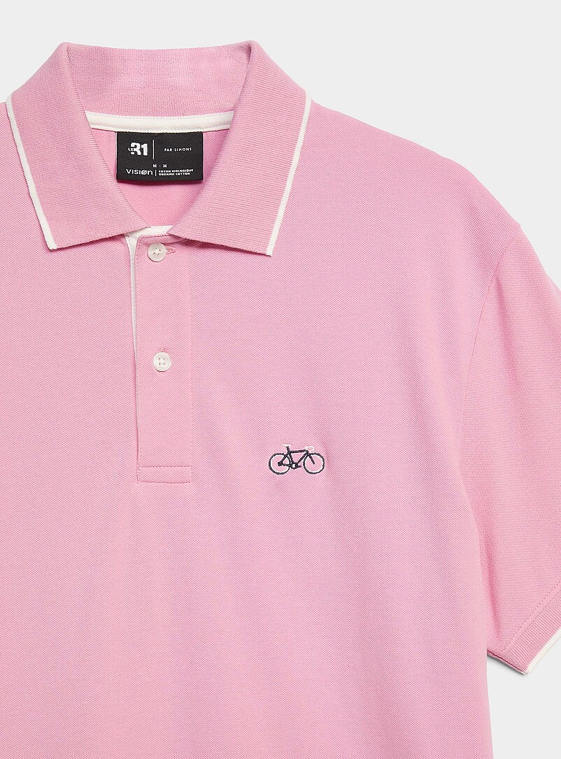 Le 31: Le polo piqu&eacute; broderie estivale Bleu marine - Bleu nuit pour homme