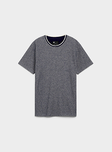 Le t-shirt tricot textur&eacute; faux-uni