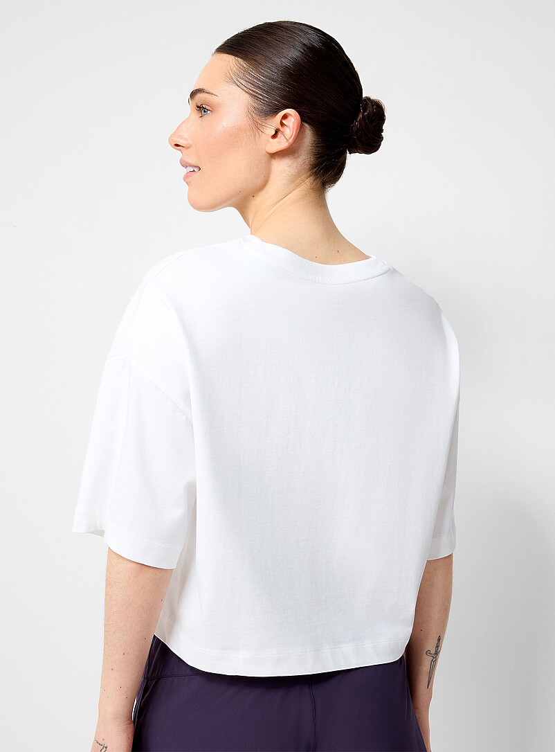 I.FIV5 Red Pure cotton boxy T-shirt for women