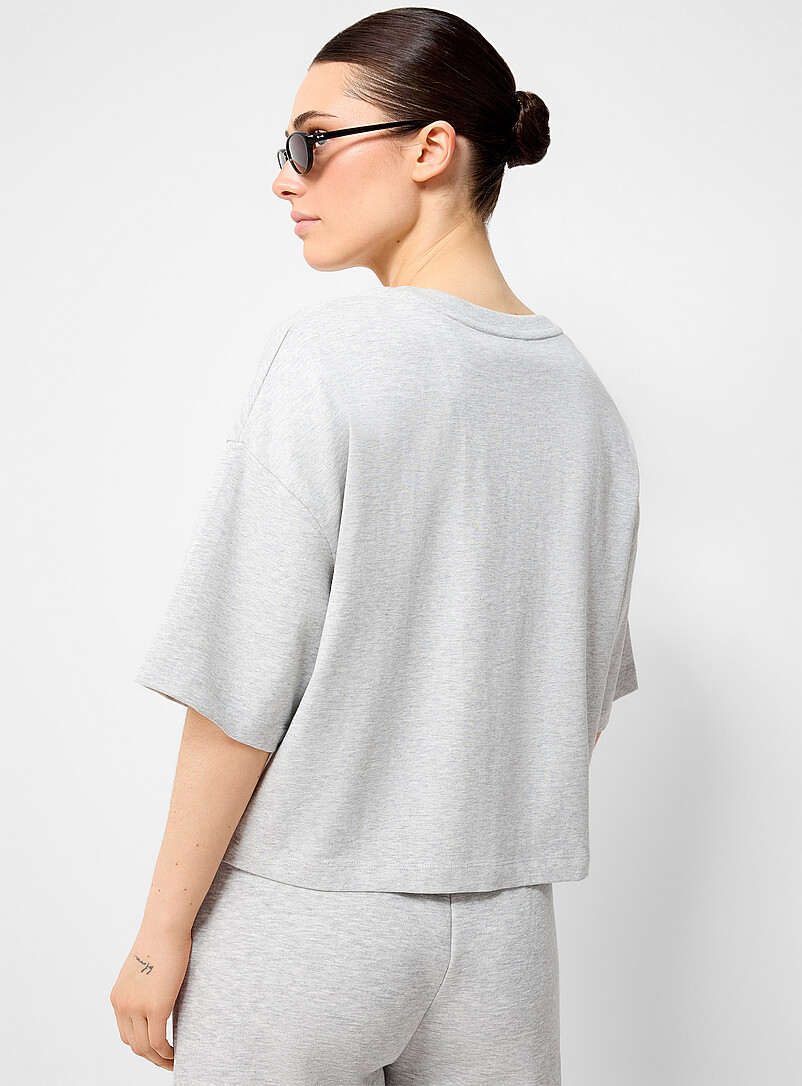 I.FIV5 Red Pure cotton boxy T-shirt for women