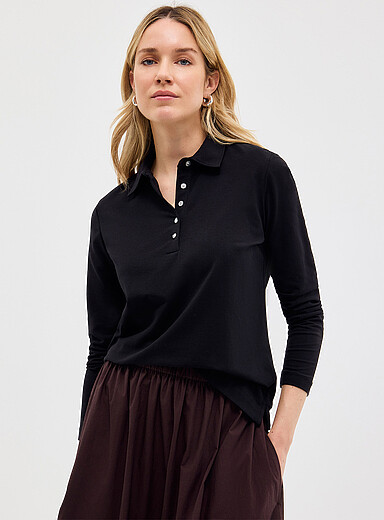 Le polo manches longues coton bio