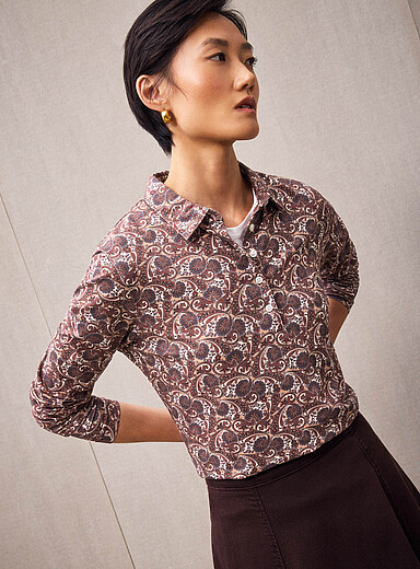 Le polo &agrave; motif coton bio