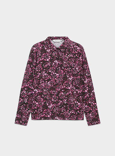 Contemporaine: Le polo &agrave; motif coton bio Rouge pour femme