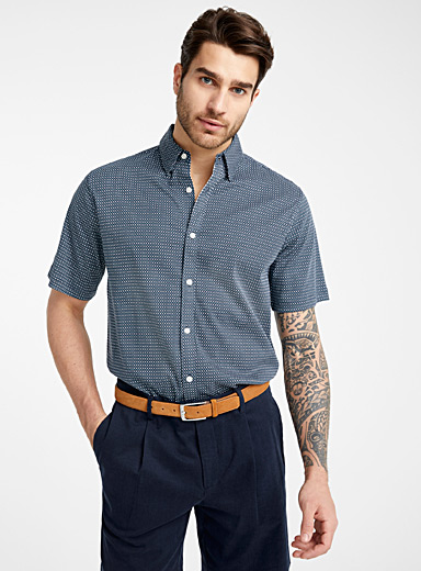 Mosaic jersey shirt Modern fit | Le 31 | Shop Men's Patterned Shirts ...