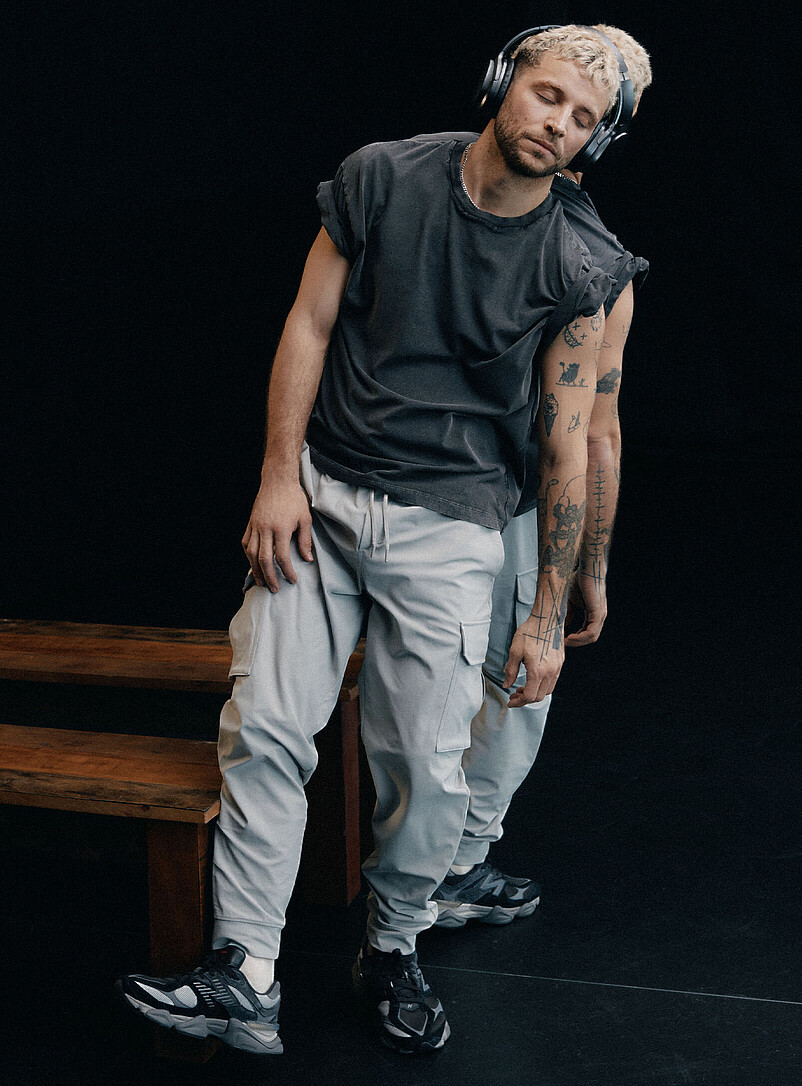 Faded-Look Stretch Cotton T-Shirt