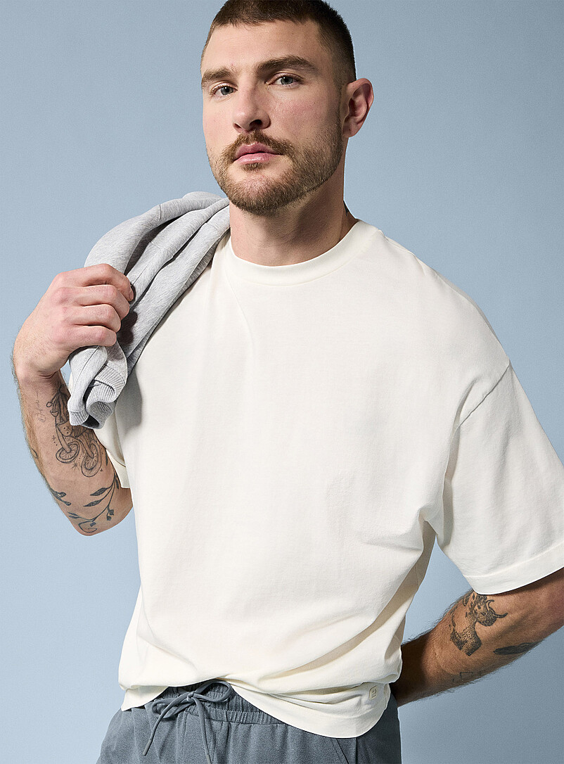 Faded-Look Stretch Cotton T-Shirt