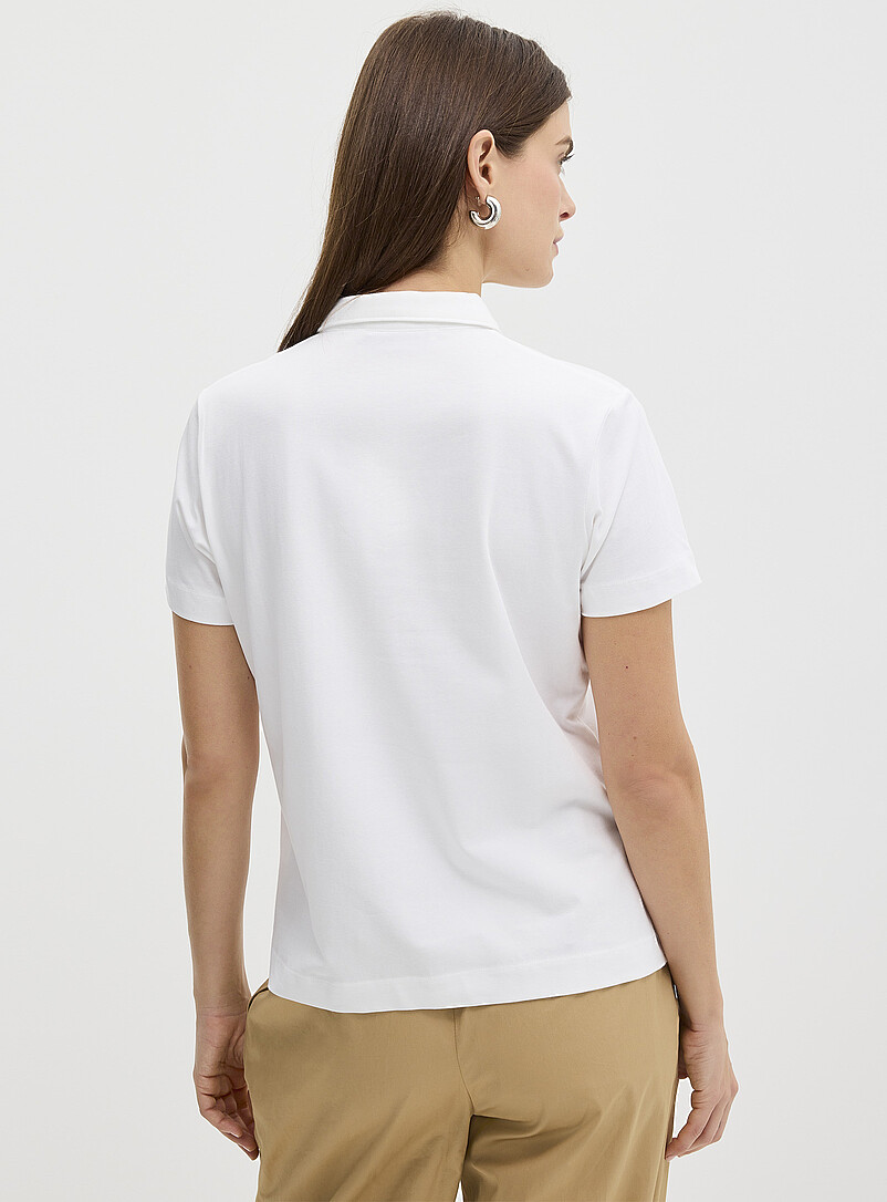 Solid organic cotton polo shirt product image 2