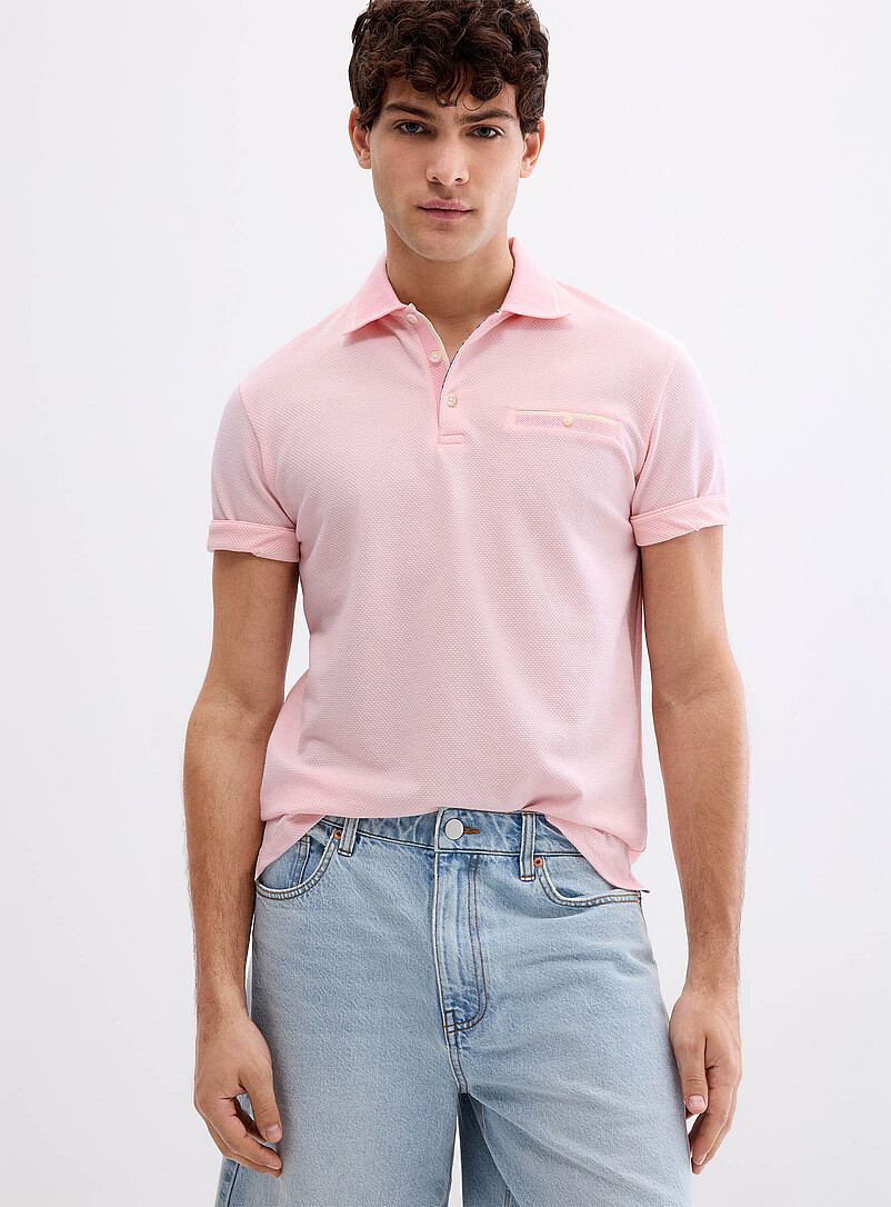 Embossed honeycomb polo Made with Liberty Fabric product image 2