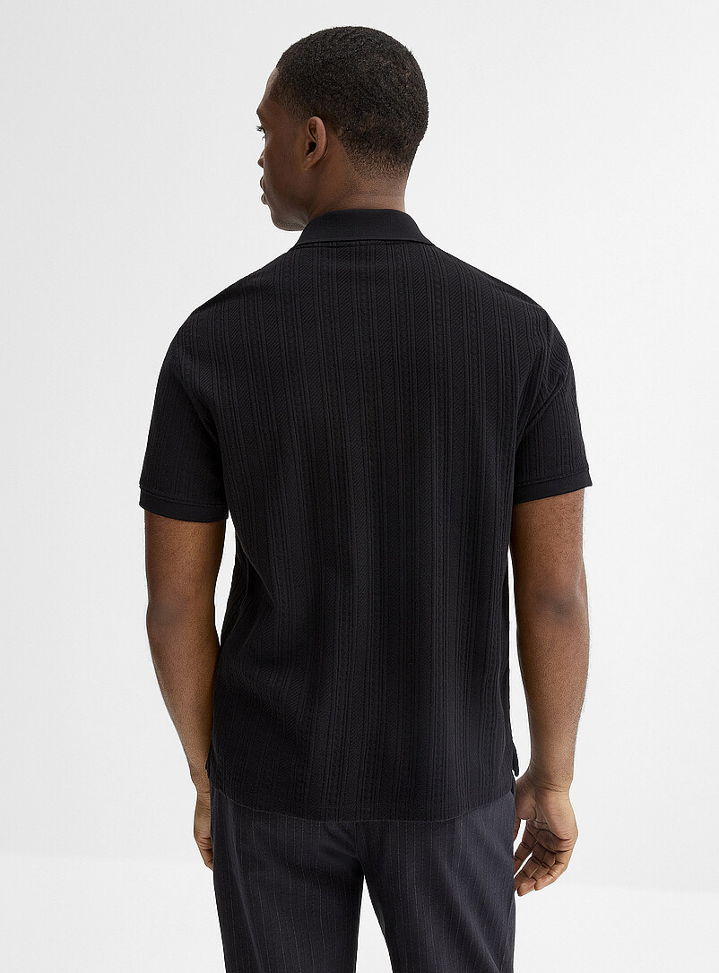 Textured jersey polo product image 3