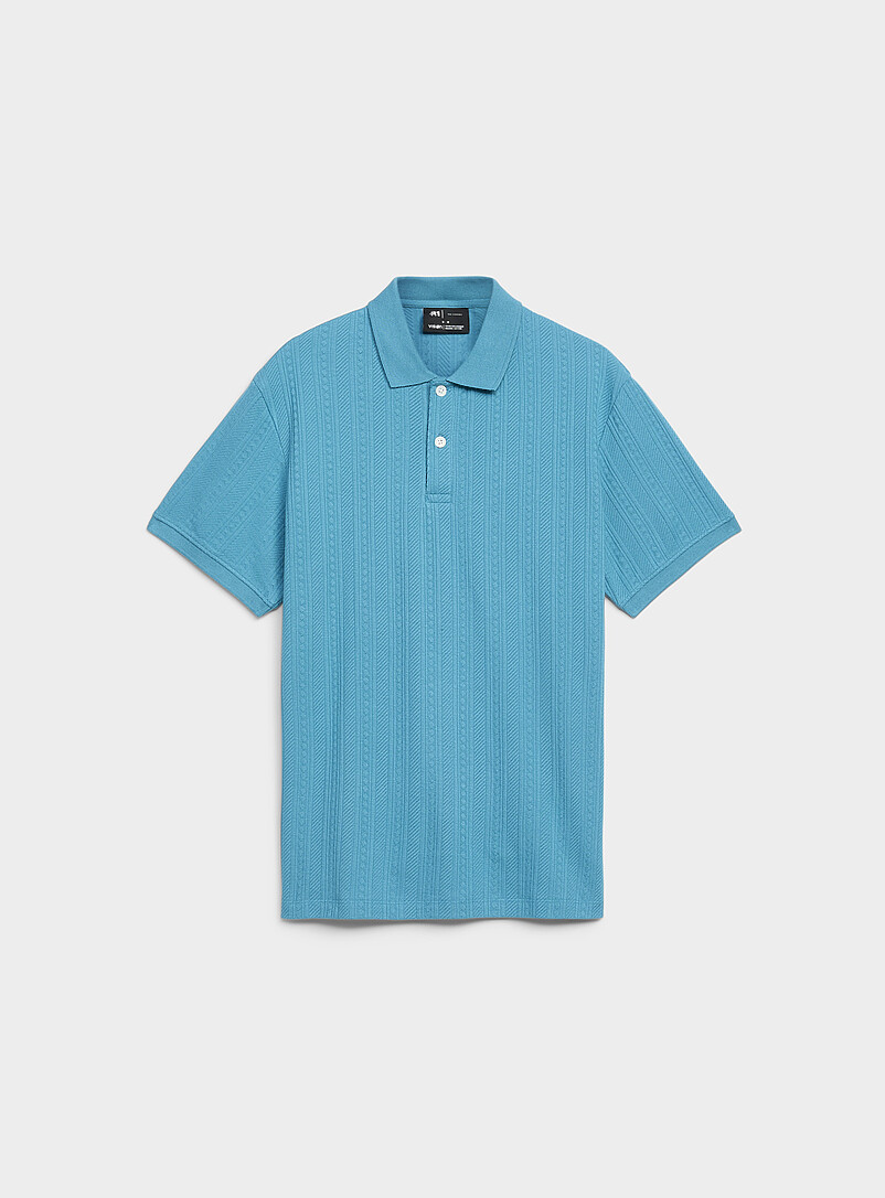 Textured Jersey Polo