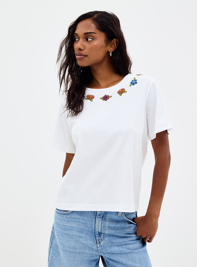 Small Beads Pure Organic Cotton Boxy-Fit T-Shirt