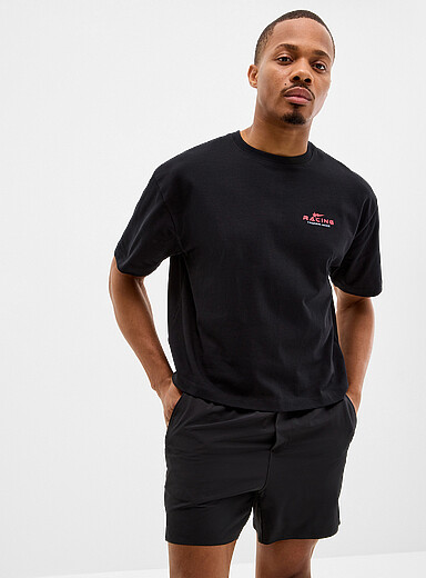 Pure cotton printed boxy tee