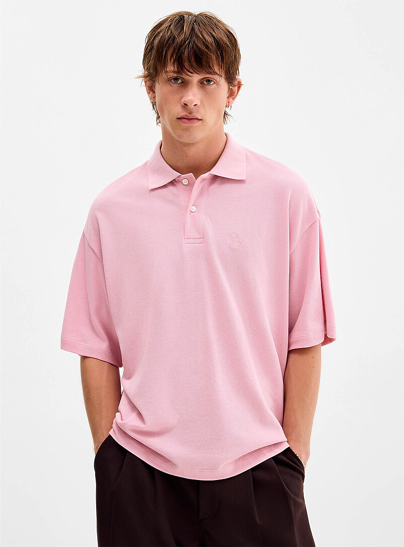 Tone-on-tone embroidered logo piqué polo Oversized fit product image 2