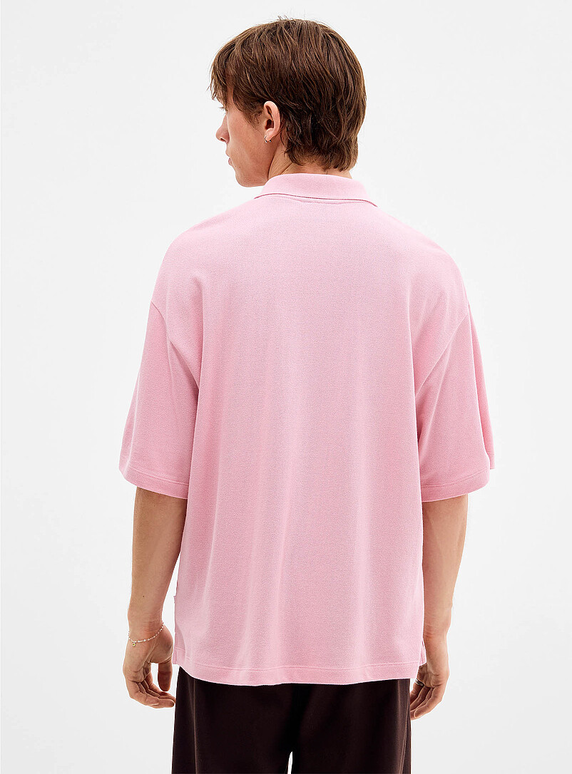 Tone-on-tone embroidered logo piqué polo Oversized fit product image 3
