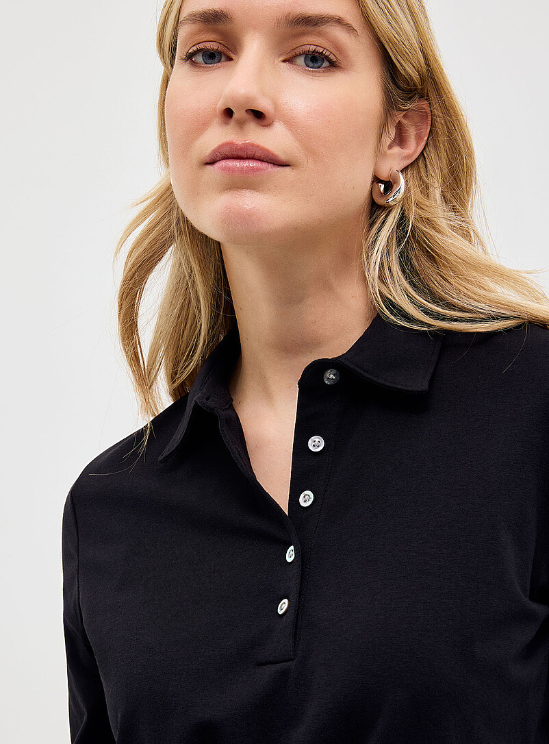 Organic long-sleeve polo product image 2