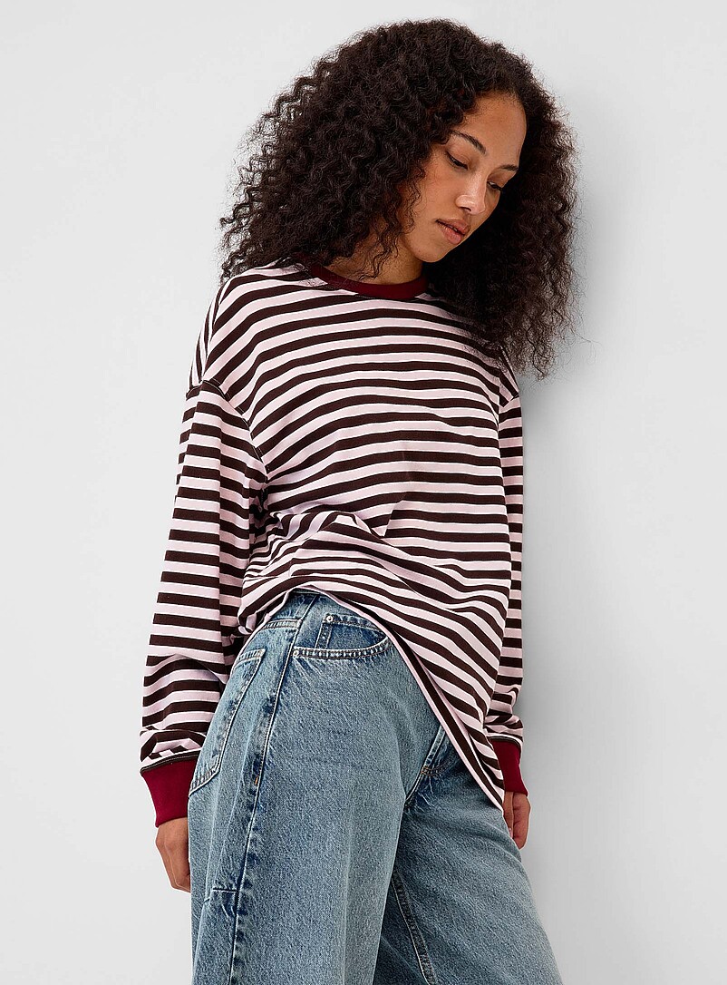 Loose Contrast-Trim Organic Cotton T-Shirt