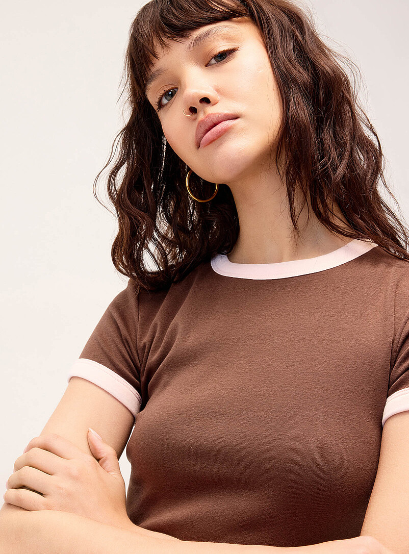 Contrasting trim T-shirt Super slim fit product image 2
