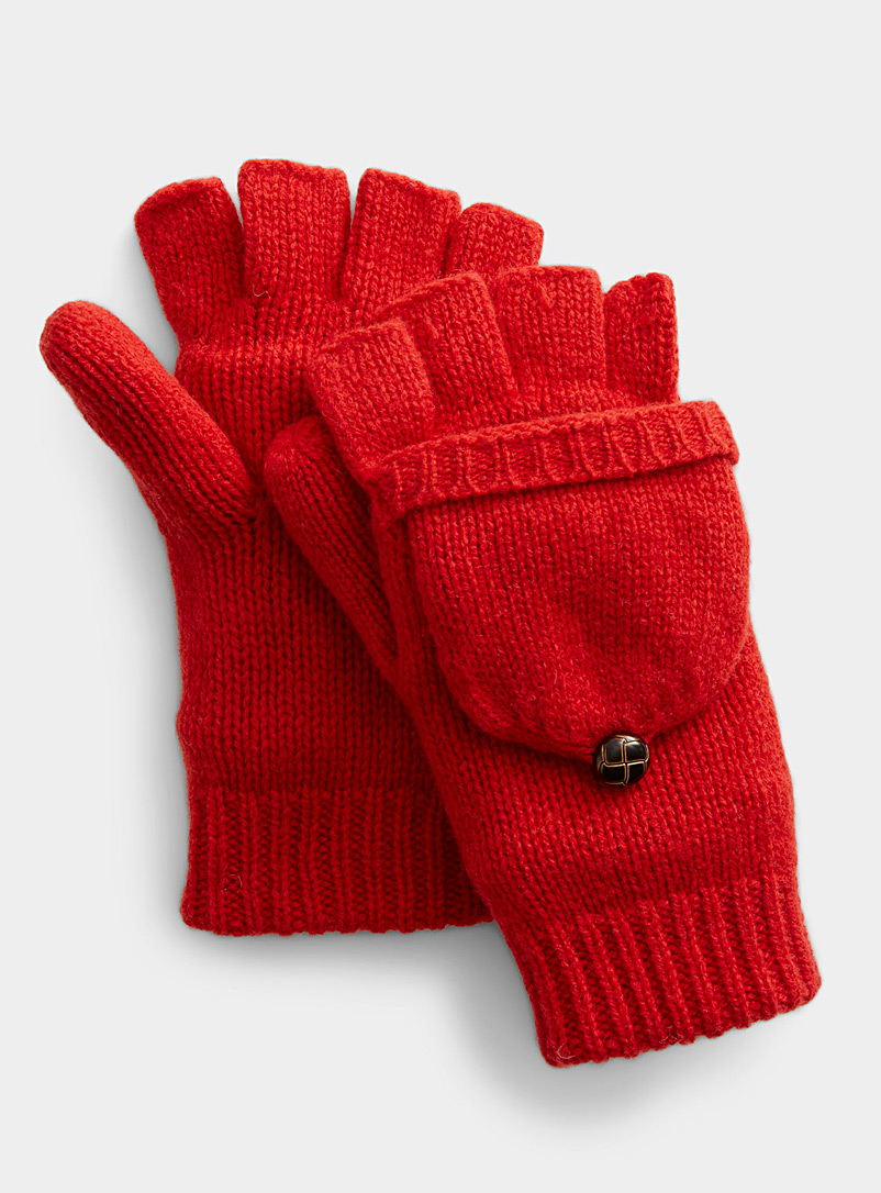 Simons: Le gant-capuchon essentiel Rouge pour femme