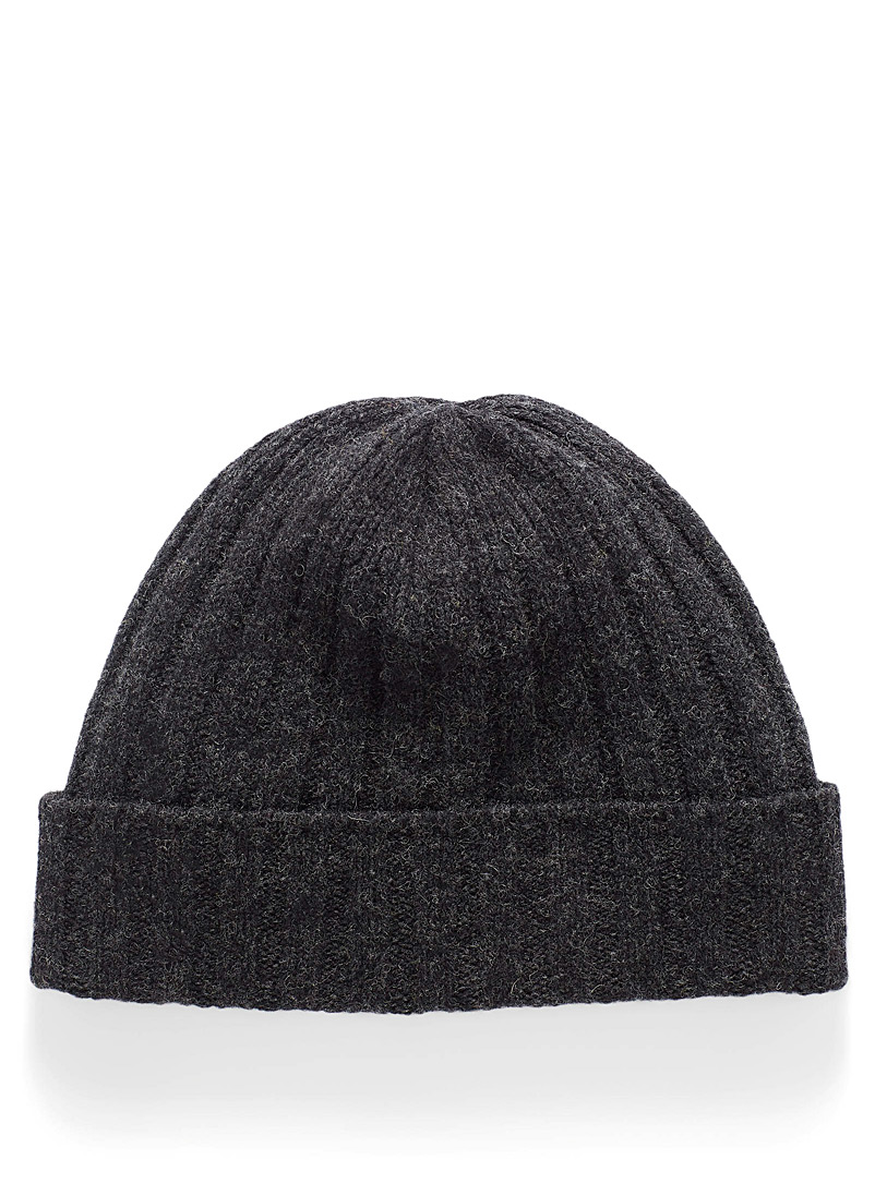 Le 31 Oxford Lambswool cuffed tuque for men
