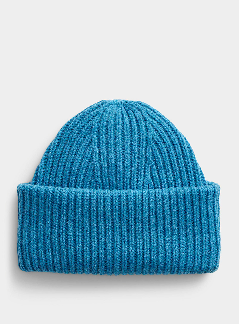 Le 31 Baby Blue XL-cuff lambswool tuque for men