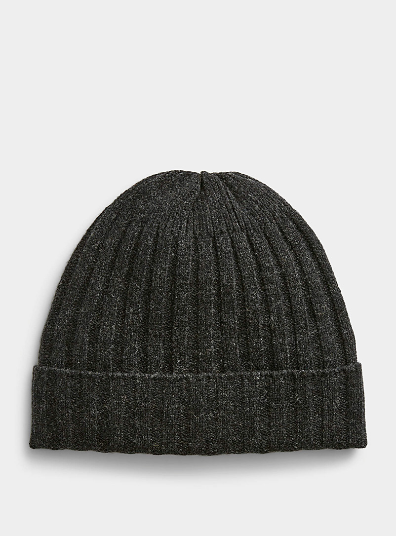 Le 31 Oxford Lambswool cuffed tuque for men