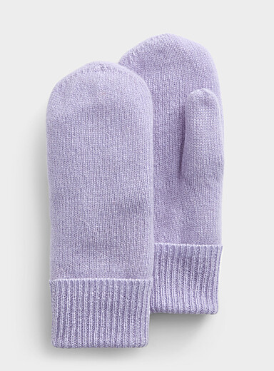 Solid knit mittens <b>Responsible wool</b>