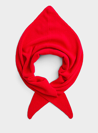 Pure cashmere triangle scarf