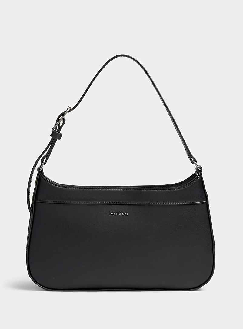 Matt & Nat: Le sac baguette minimaliste Reve Noir pour femme