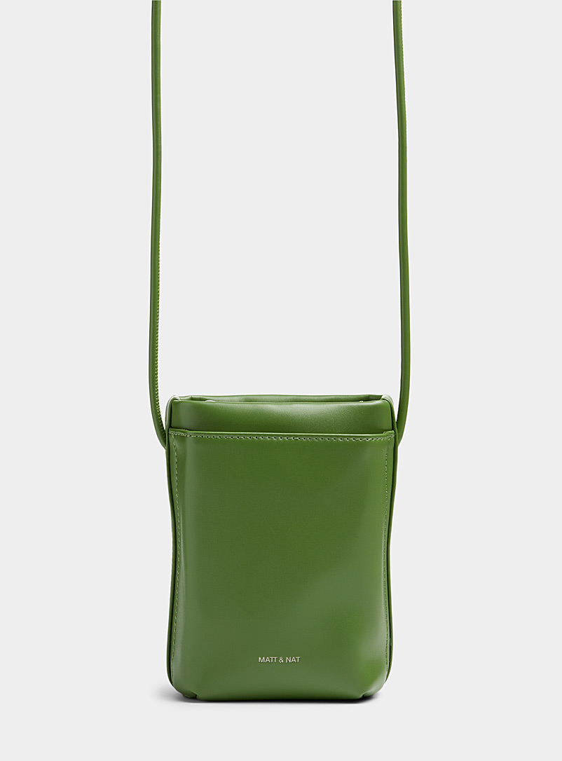 Matt & Nat Green Mille shoulder strap bucket bag for women
